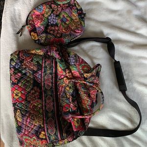 Vera Bradley overnight bag with cosmetic case